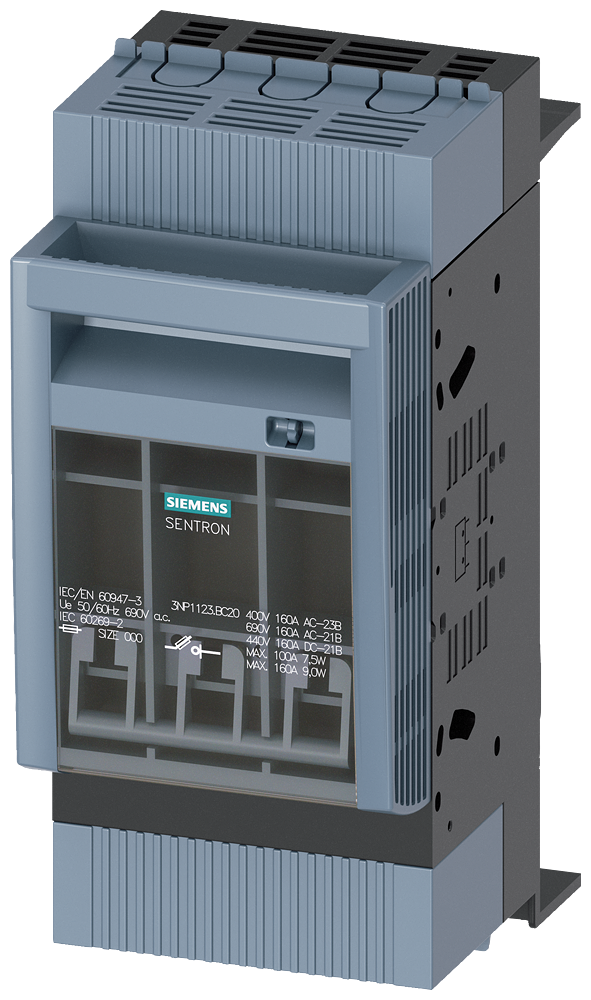 HORIZONTALNI RASTAVLJAČ SA OSIGURAČIMA NH000, 3P, 160A, 60MM SABIRNIČKI SISTEM