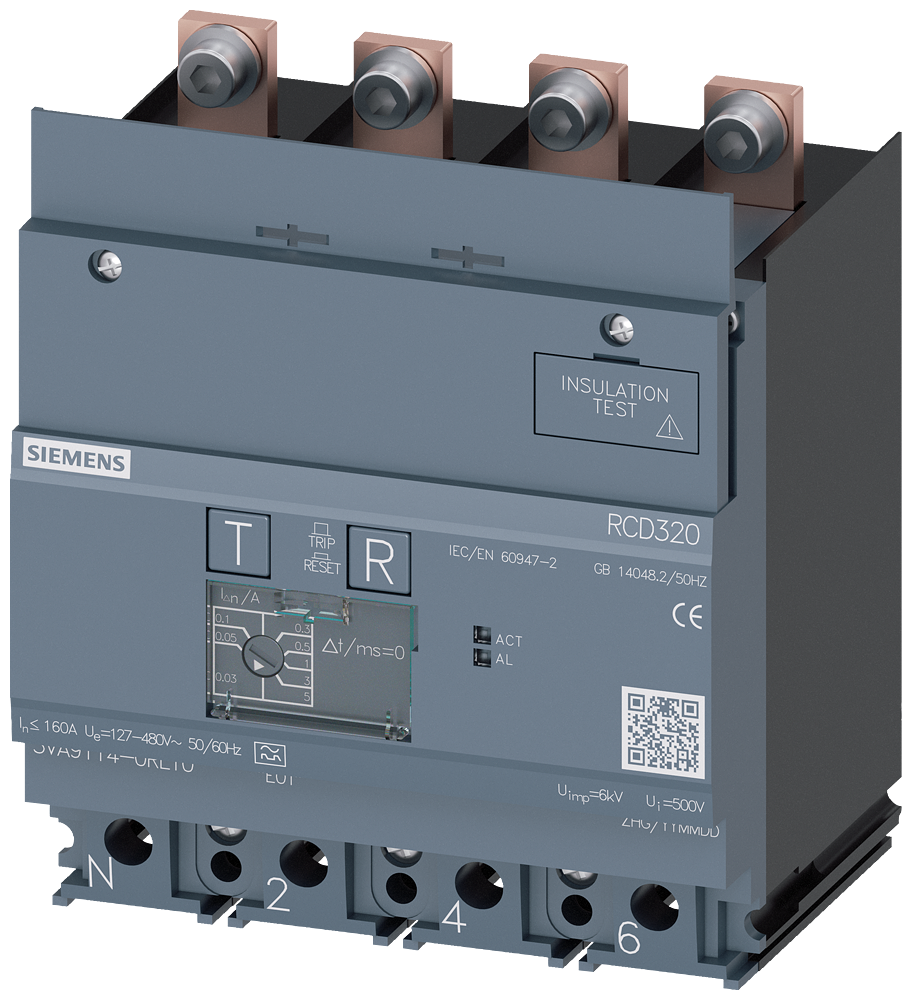 FID ČLAN RCD320, 4P, TIP A, 0.03-5A,  TRENUTNO, 160A, 127-480VAC, 50/60HZ, , ZA 3VA11