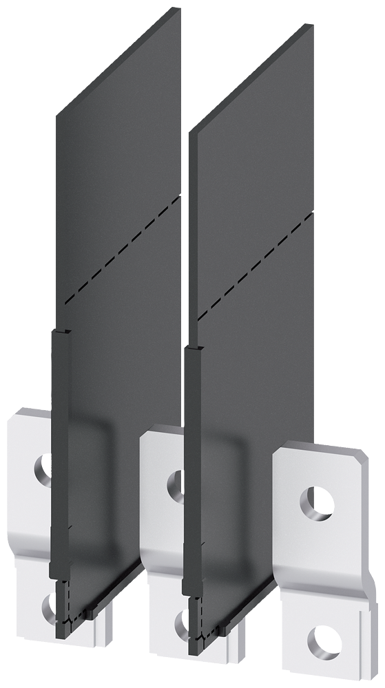 PREDNJI PRIKLJUČAK ZA SABIRNICE 22X8MM, SA FAZNIM BARIJERAMA, 3P, ZA 3VA10/3VA11