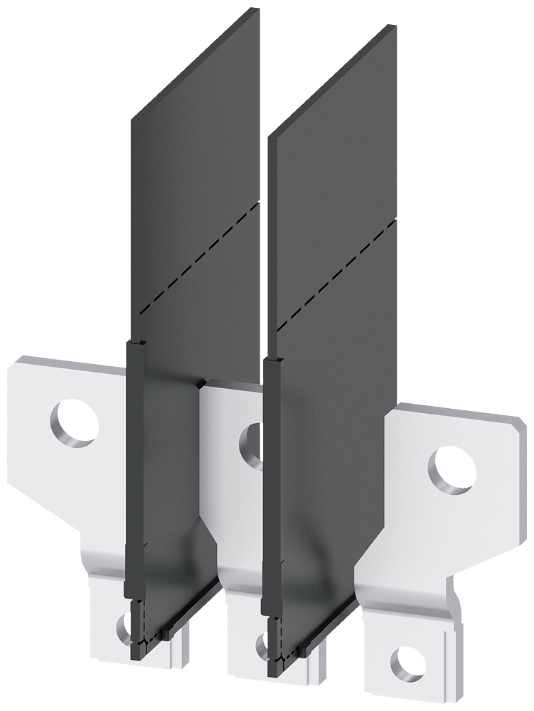 PREDNJI PRIKLJUČAK ZA SABIRNICE 30X8MM, PROŠIRENI, SA FAZNIM BARIJERAMA, 3P, ZA 3VA10/3VA11