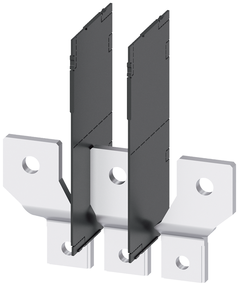 PREDNJI PRIKLJUČAK ZA SABIRNICE 60X12.5MM, PROŠIRENI, SA FAZNIM BARIJERAMA, 3P, ZA 3VA13/3VA14/3VA23/3VA24