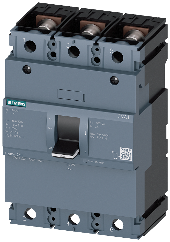 KOMPAKTNI RASTAVLJAČ, 3VA1, 3P, IN=250A, SD100, PRIKLJUČAK ZA PAPUČICU