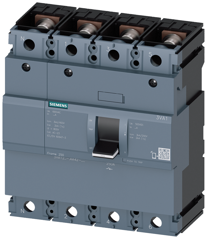KOMPAKTNI RASTAVLJAČ, 3VA1, 4P, IN=250A, SD100, PRIKLJUČAK ZA PAPUČICU