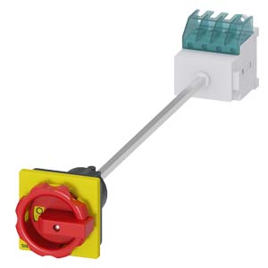 GREBENASTI PREKIDAČ, 0-1, 3P, 16A, AC23, 7.5KW, NA DIN ŠINU, PRODUŽENI POGON, CRVENO-ŽUTI