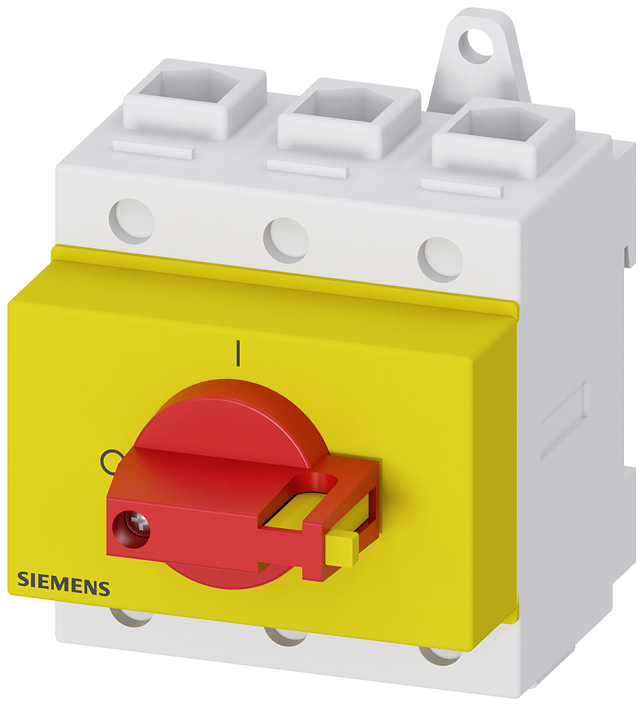GREBENASTI PREKIDAČ, 0-1, 3P, 125A, AC23, 45KW, NA DIN ŠINU, DIREKTNA RUČICA, CRVENO-ŽUTI
