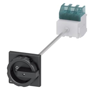 GREBENASTI PREKIDAČ, 0-1, 3P, 63A, AC23, 22KW, NA DIN ŠINU, PRODUŽENI POGON, CRNI