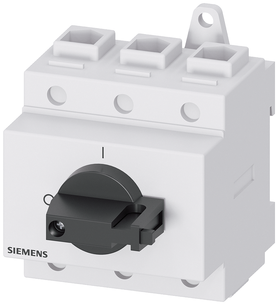 GREBENASTI PREKIDAČ, 0-1, 3P, 100A, AC23, 37KW, NA DIN ŠINU, DIREKTNA RUČICA, CRNI