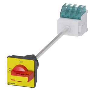 GREBENASTI PREKIDAČ, 0-1, 3P, 16A, AC23, 7.5KW, NA DIN ŠINU, PRODUŽENI POGON, CRVENO-ŽUTI