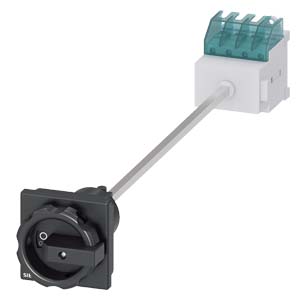 GREBENASTI PREKIDAČ, 0-1, 3P, 16A, AC23, 7.5KW, NA DIN ŠINU, PRODUŽENI POGON, CRNI