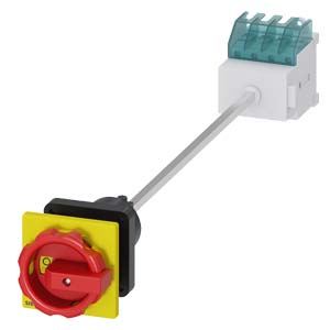 GREBENASTI PREKIDAČ, 0-1, 3P, 16A, AC23, 7.5KW, NA DIN ŠINU, PRODUŽENI POGON, CRVENO-ŽUTI