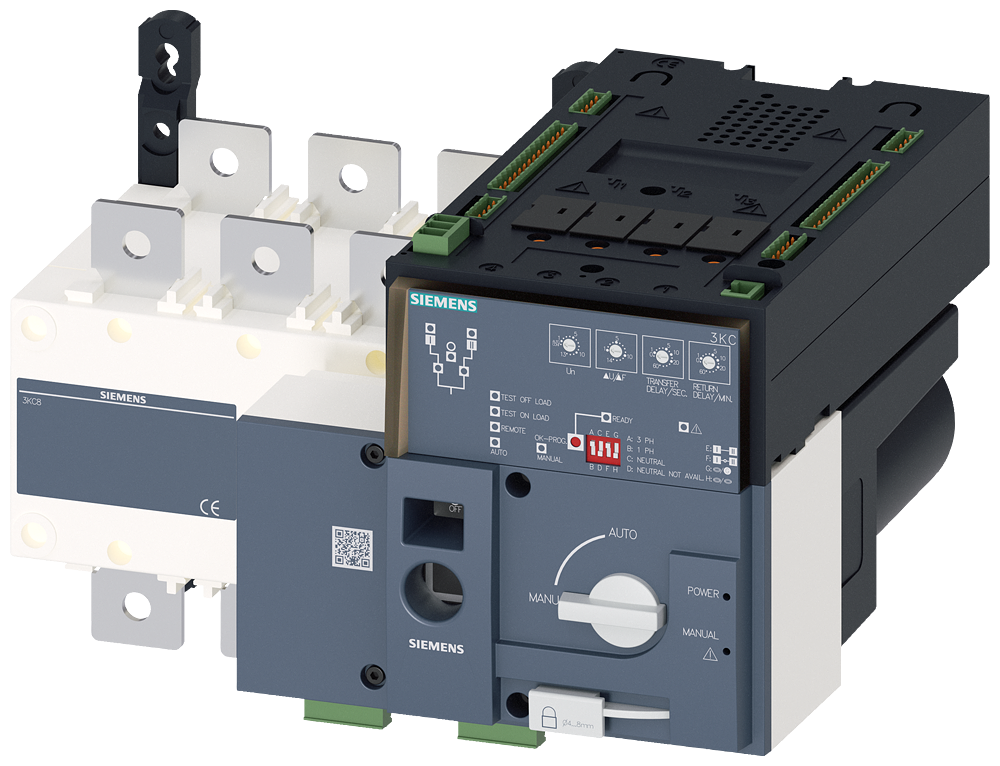 ATS PREKIDAČ, MOTORIZOVAN, 400A, 3P, 415VAC, NA MONTAŽNU PLOČU, FLAT TERMINAL