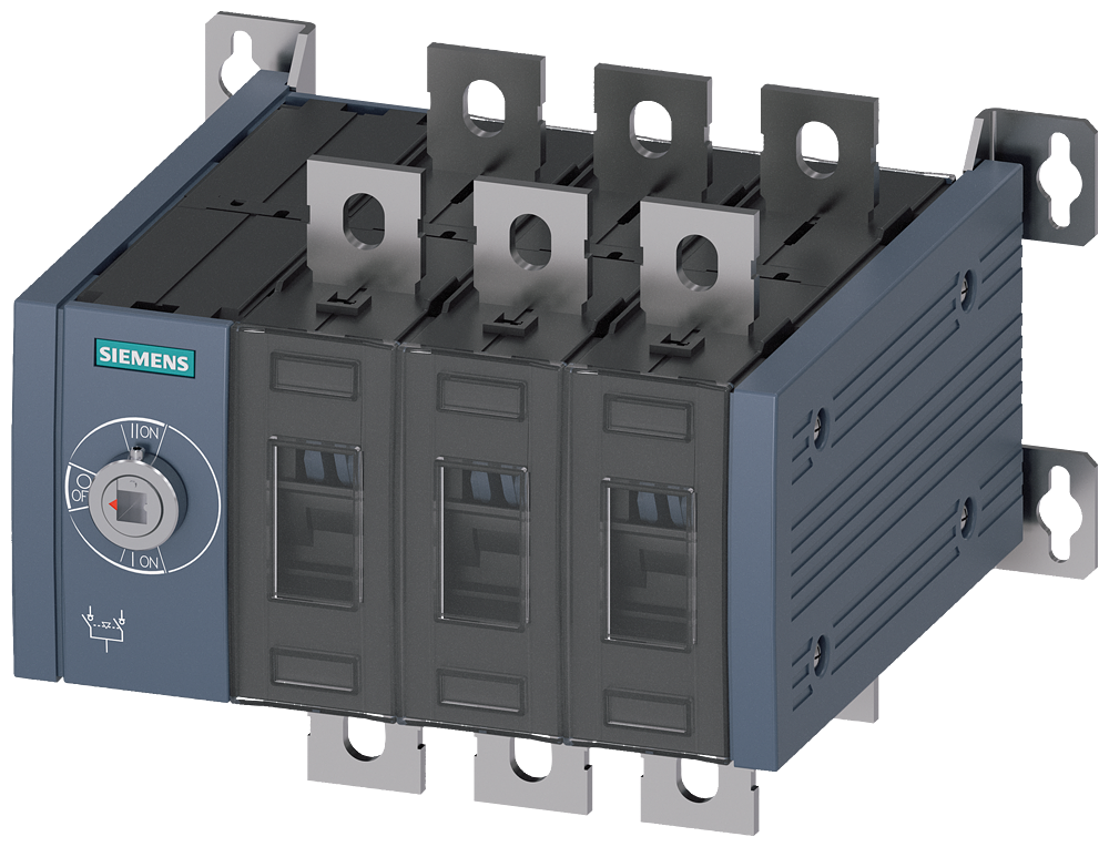 1-0-2 PREKIDAČ, MOTORIZOVAN, RUČNO UPRAVLJANJE, 400A, 3P, 415VAC, NA MONTAŽNU PLOČU, VEL.3, BEZ RUČKE, FLAT TERMINAL