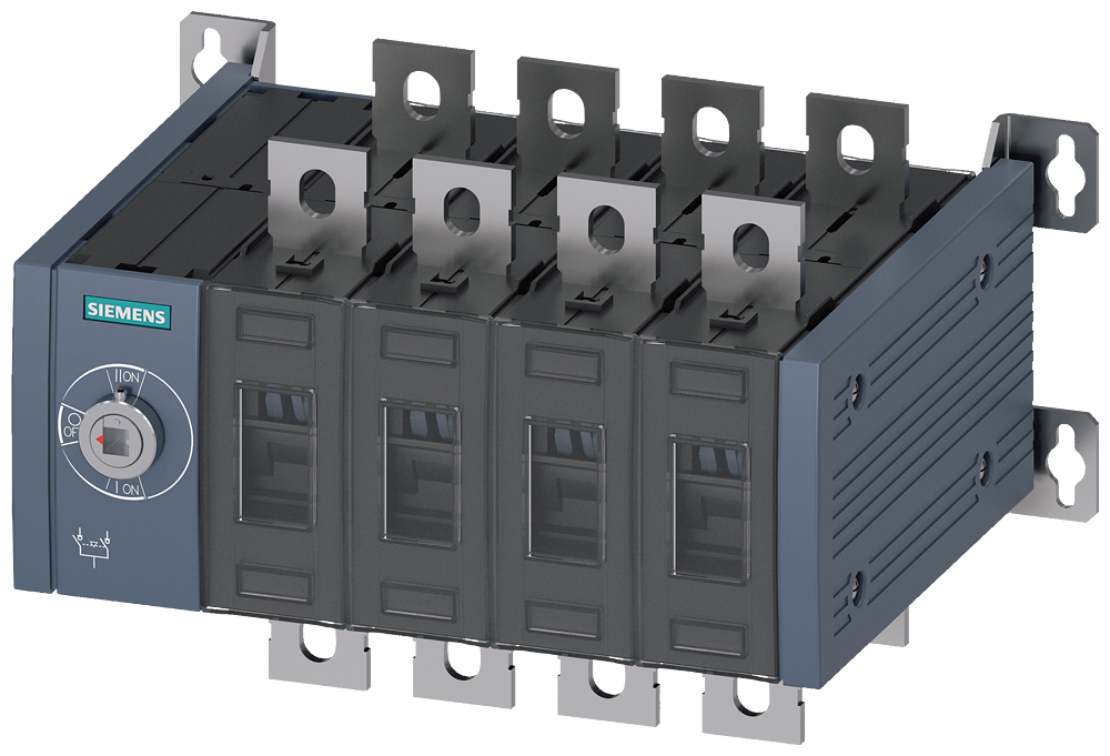 1-0-2 PREKIDAČ, MOTORIZOVAN, RUČNO UPRAVLJANJE, 400A, 4P, 415VAC, NA MONTAŽNU PLOČU, VEL.3, BEZ RUČKE, FLAT TERMINAL