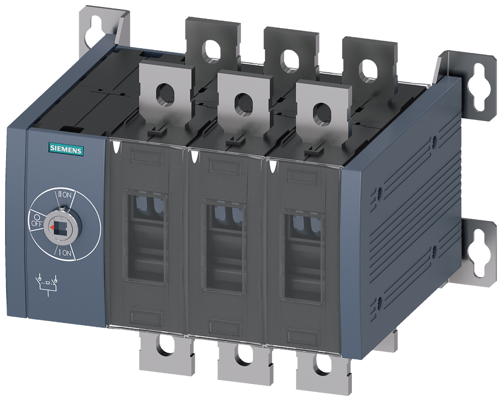 1-0-2 PREKIDAČ, MOTORIZOVAN, RUČNO UPRAVLJANJE, 800A, 3P, 415VAC, NA MONTAŽNU PLOČU, VEL.4, BEZ RUČKE, FLAT TERMINAL