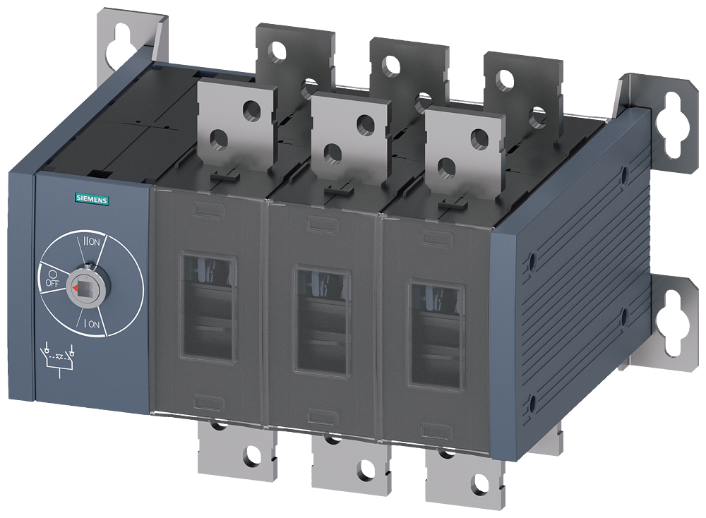 1-0-2 PREKIDAČ, MOTORIZOVAN, RUČNO UPRAVLJANJE, 1600A, 3P, 415VAC, NA MONTAŽNU PLOČU, VEL.5, BEZ RUČKE, FLAT TERMINAL