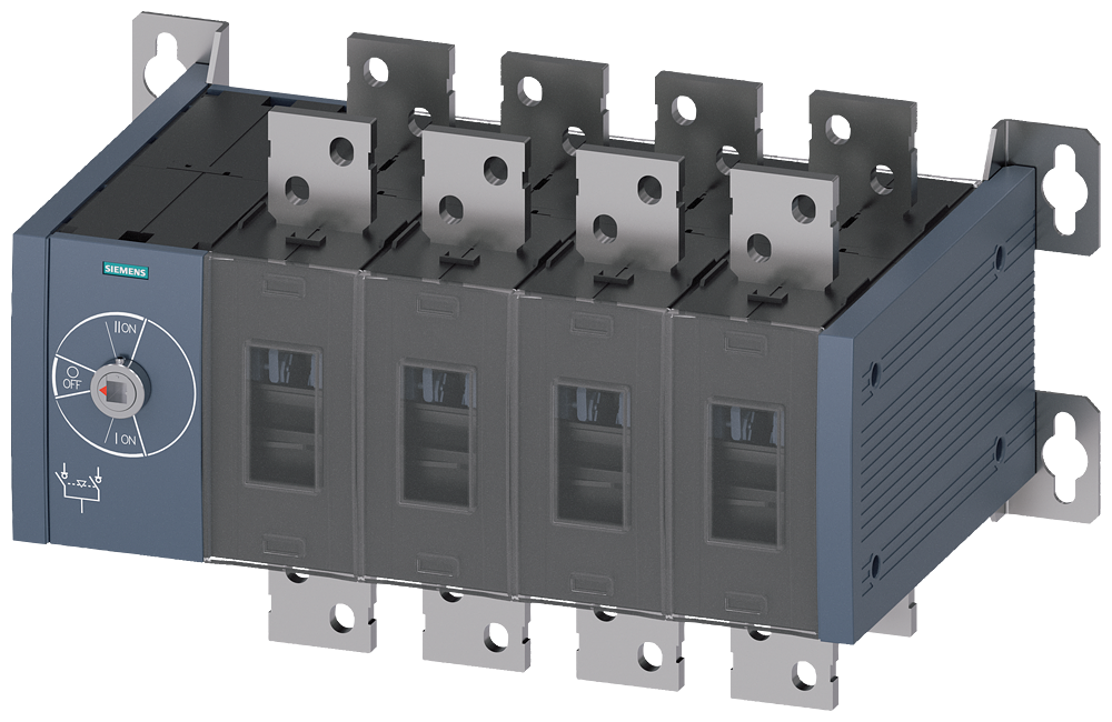 1-0-2 PREKIDAČ, MOTORIZOVAN, RUČNO UPRAVLJANJE, 1600A, 4P, 415VAC, NA MONTAŽNU PLOČU, VEL.5, BEZ RUČKE, FLAT TERMINAL