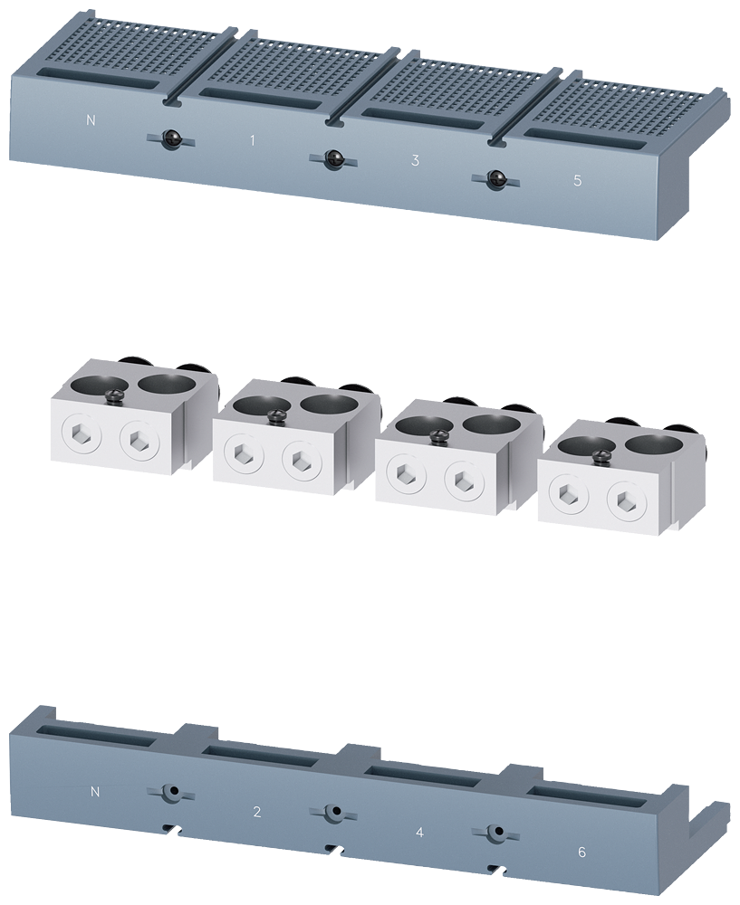 PRUKLJUČAK ZA 2 KABLA (SET- 4 PRIKLJUČKA, 1 POKROV), 120-300MM2,  SA POMOĆNIM IZVODOM, ZA 3VA15/3VA25