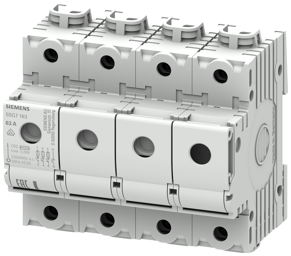 PREKIDAČ/RASTAVLJAČ MINIZED D02/3P+NĐ/63A/400VAC
