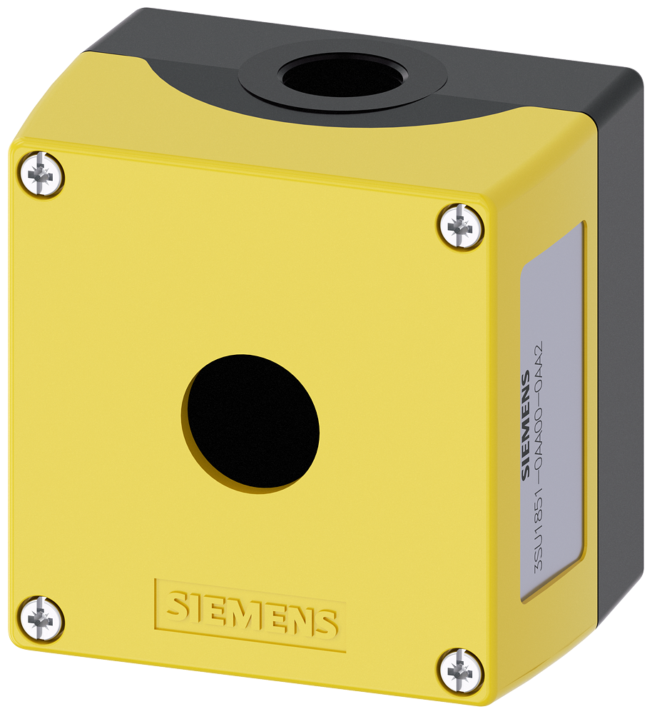 METALNO KUĆIŠTE, ŽUTO, ZA 1 KOMANDNI UREĐAJ Ø22mm