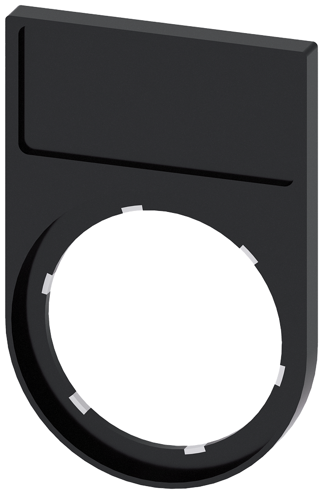 DRŽAČ ZA 1 OZNAKU, Ø22mm, POLUKRUŽNI, CRNI 12.5X27MM, SAMOLEPLJIVI (100KOM)