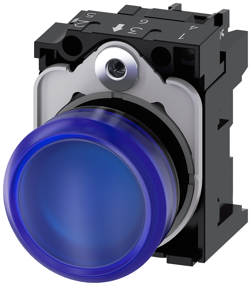 SIGNALNA SIJALICA, PLAVA, LED 230VAC, ŠRAF