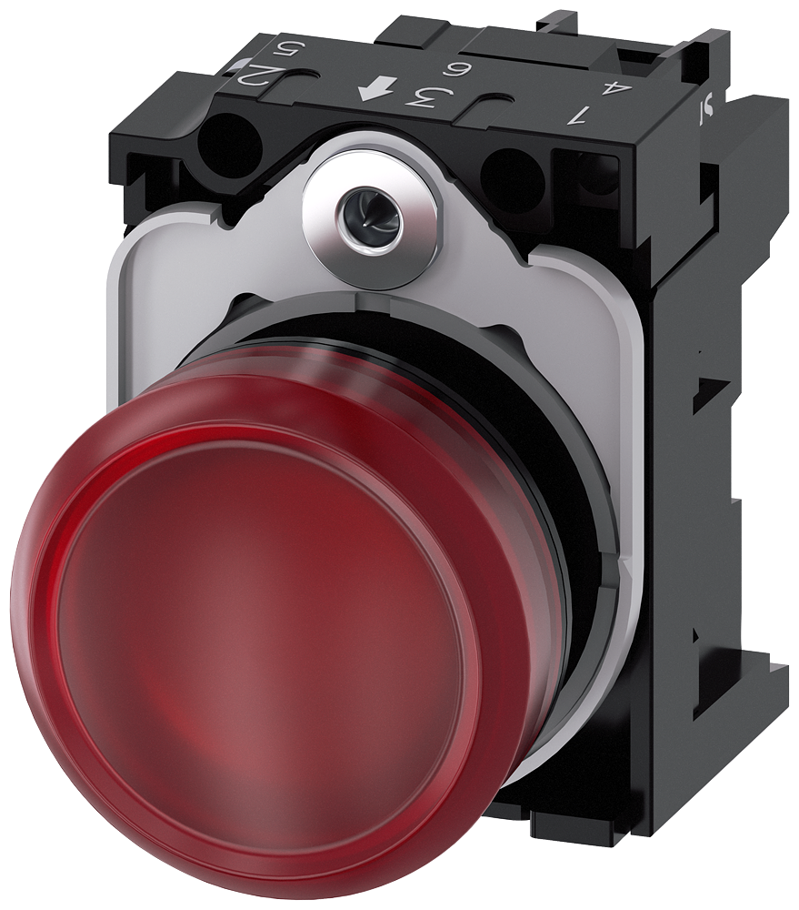 SIGNALNA SIJALICA, CRVENA, LED 230VAC, ŠRAF