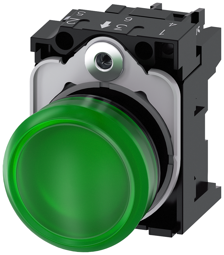 SIGNALNA SIJALICA, ZELENA, LED 110VAC, ŠRAF