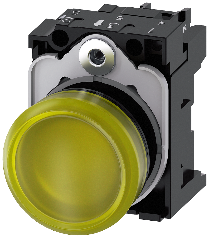 SIGNALNA SIJALICA, ŽUTA, LED 110VAC, ŠRAF