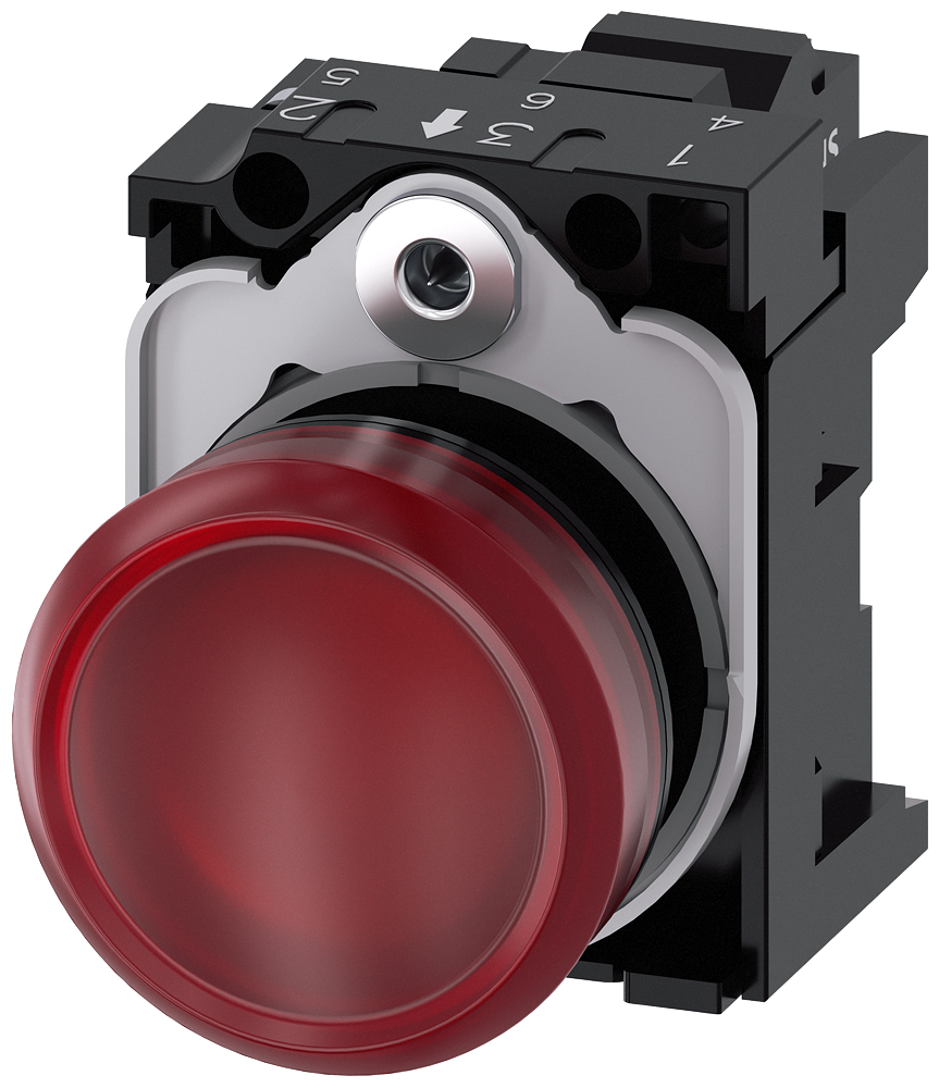 SIGNALNA SIJALICA, CRVENA, LED 230VAC, OPRUGA