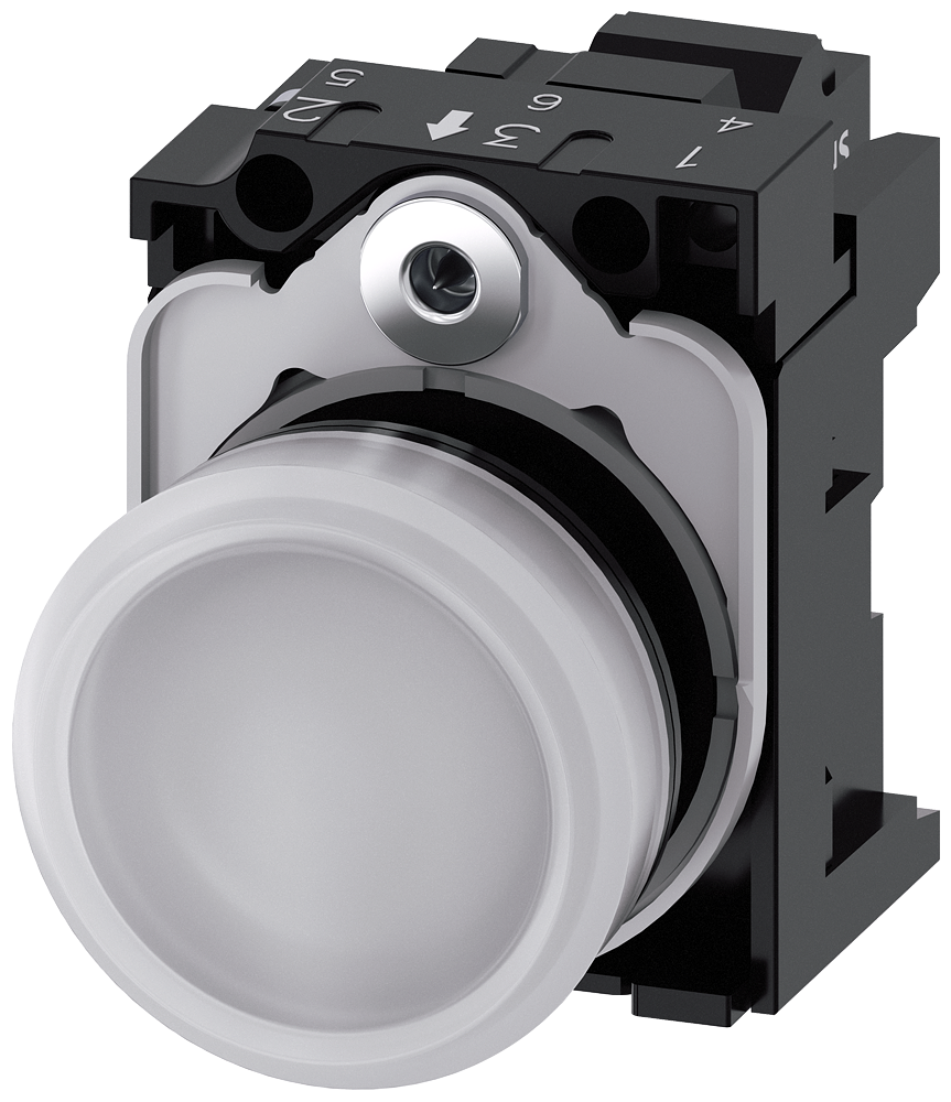 SIGNALNA SIJALICA, BELA, LED 110VAC, OPRUGA