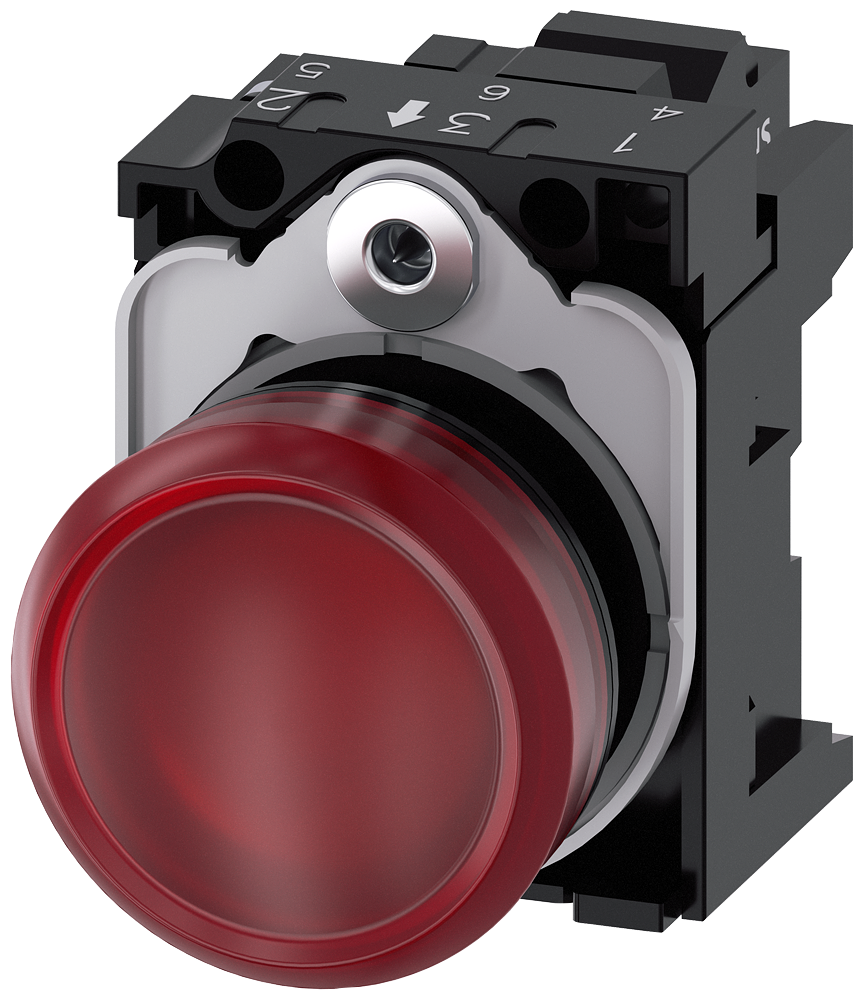 SIGNALNA SIJALICA, CRVENA, LED 110VAC, OPRUGA