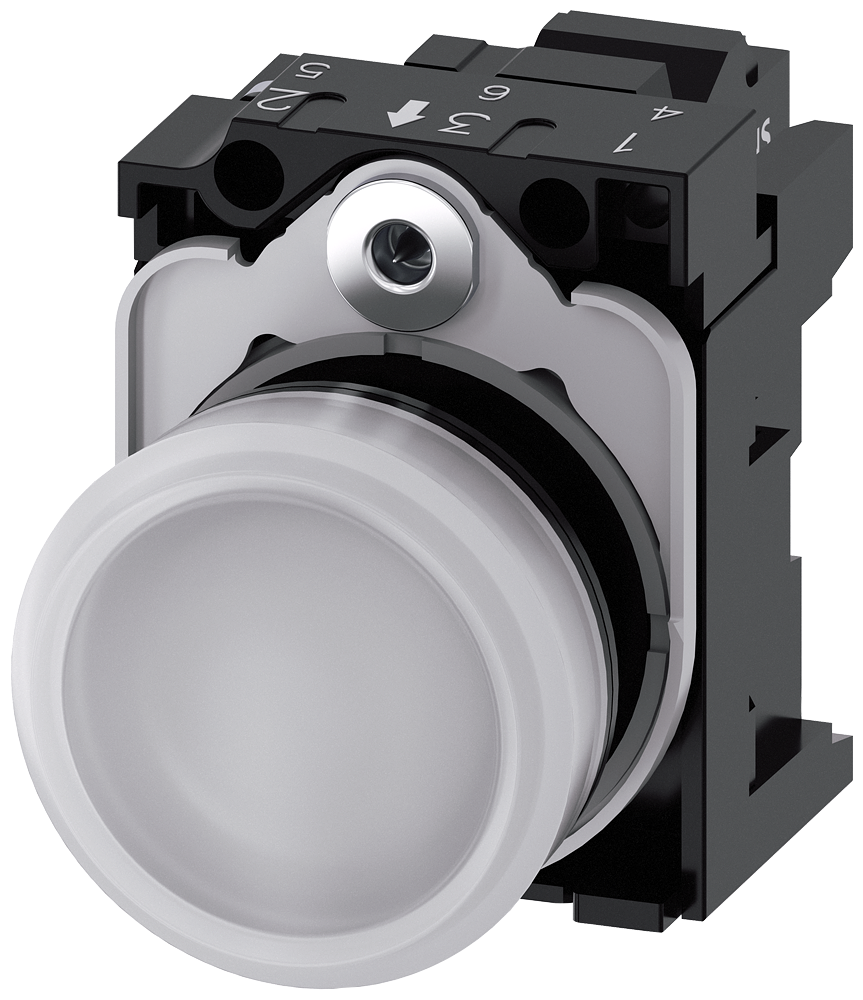 SIGNALNA SIJALICA, BELA, LED 24VAC/DC, OPRUGA