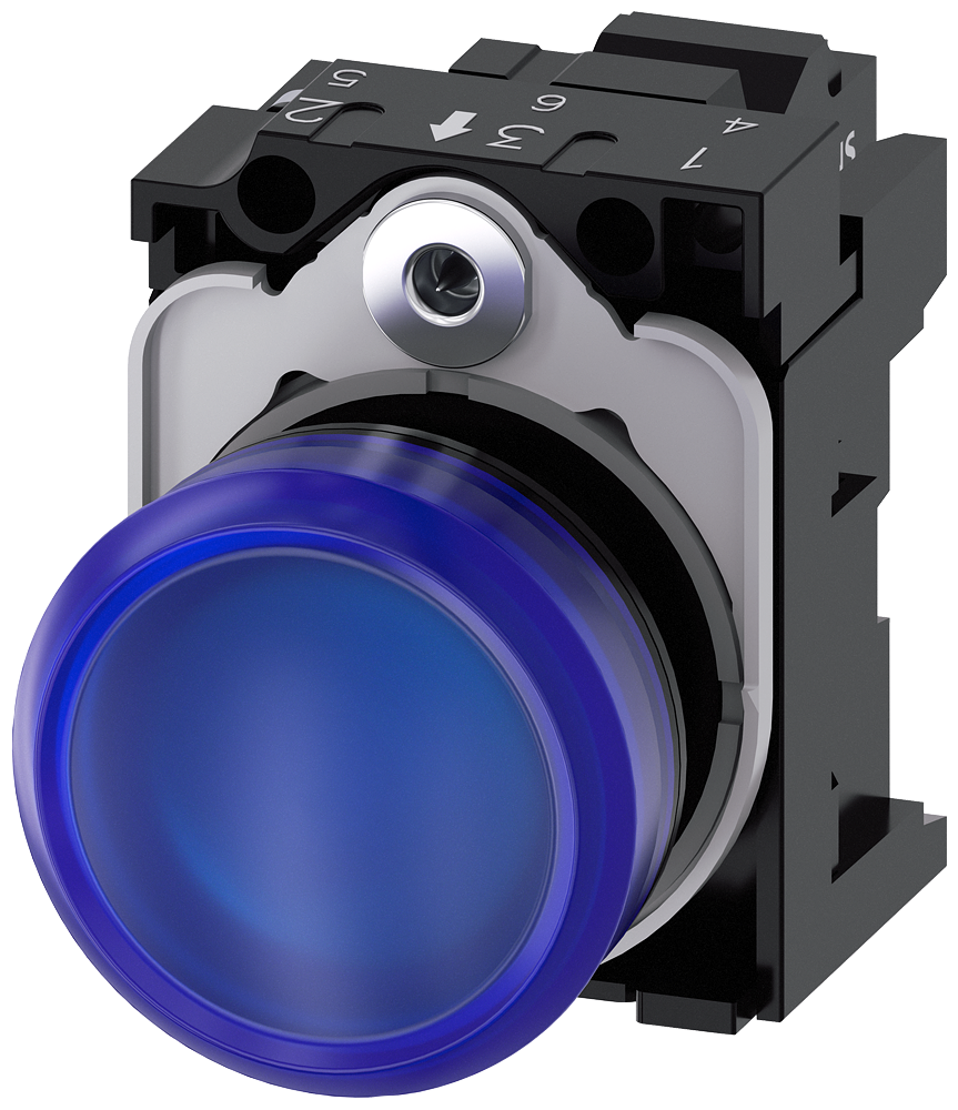 SIGNALNA SIJALICA, PLAVA, LED 24VAC/DC, OPRUGA