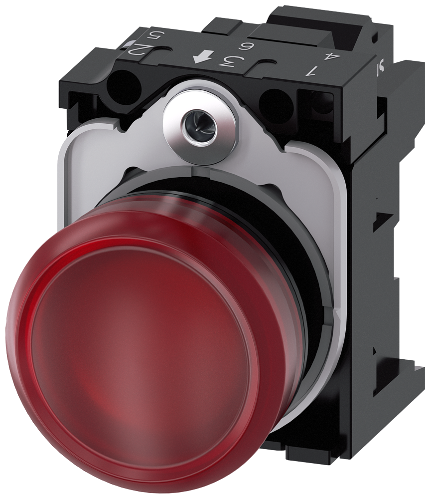 SIGNALNA SIJALICA, CRVENA, LED 24VAC/DC, OPRUGA