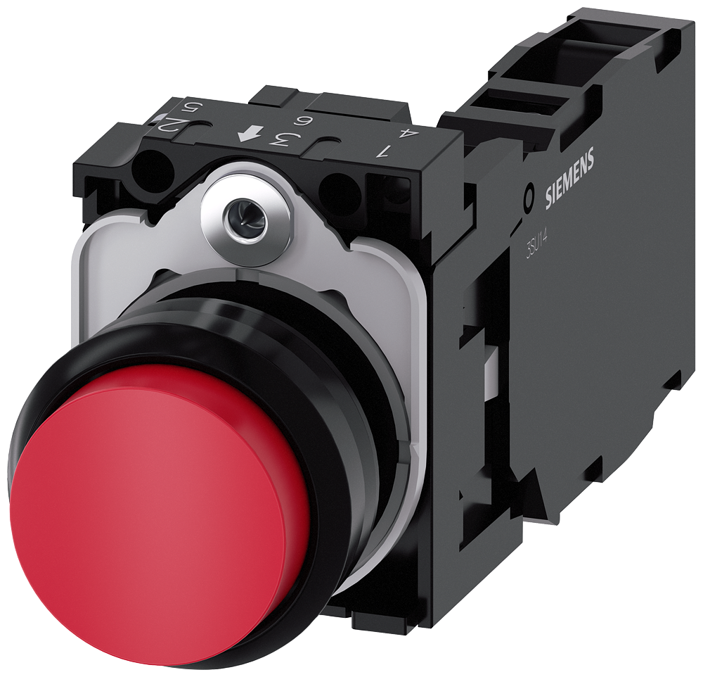 TASTER, CRVENI, VISOKI, 1NO+1NC, TRENUTNI KONTAKT, ŠRAF