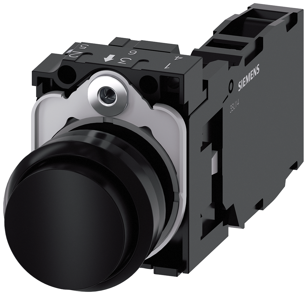 TASTER, CRNI, VISOKI, 1NO+1NC, TRENUTNI KONTAKT, ŠRAF