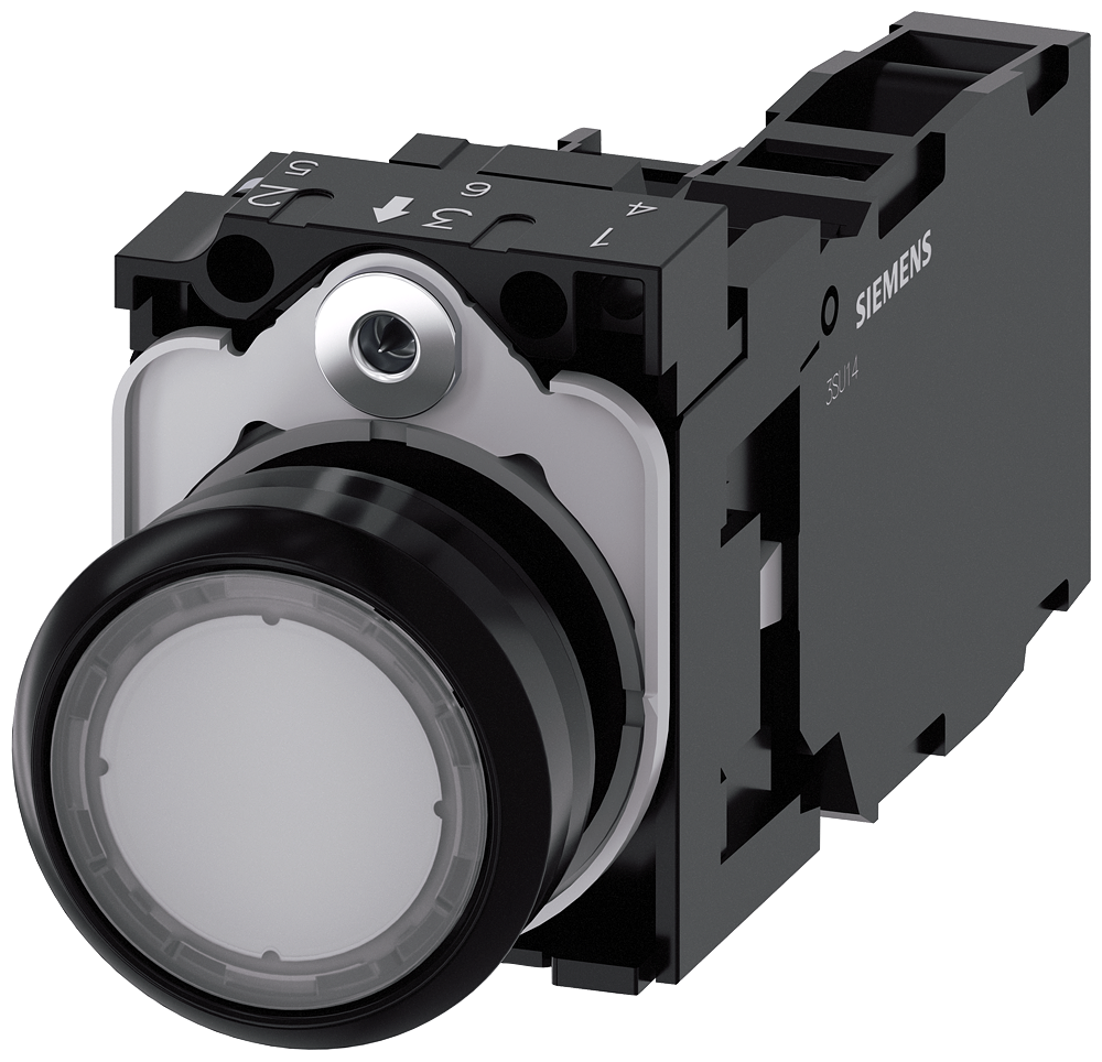 SVETLEĆI TASTER, PROZIRAN, 1NO+1NC, TRENUTNI KONTAKT, 230VAC, ŠRAF