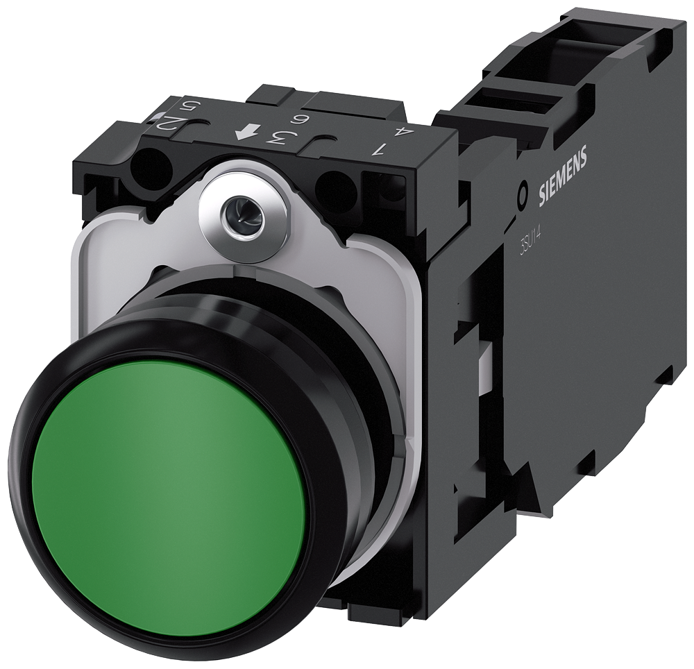 TASTER, ZELENI, 1NO+1NC, TRENUTNI KONTAKT, ŠRAF