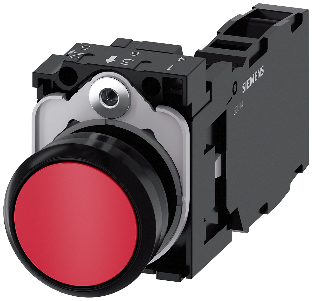 TASTER, CRVENI, 1NO+1NC, TRENUTNI KONTAKT, ŠRAF