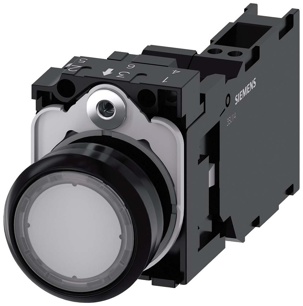 SVETLEĆI TASTER, PROZIRAN, 1NO+1NC, TRENUTNI KONTAKT, 230VAC, OPRUGA