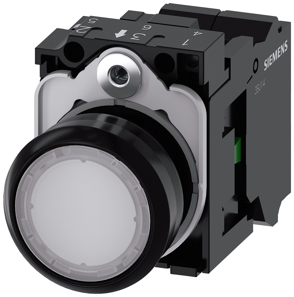 SVETLEĆI TASTER, BELI, 1NO, TRENUTNI KONTAKT, 230VAC, OPRUGA