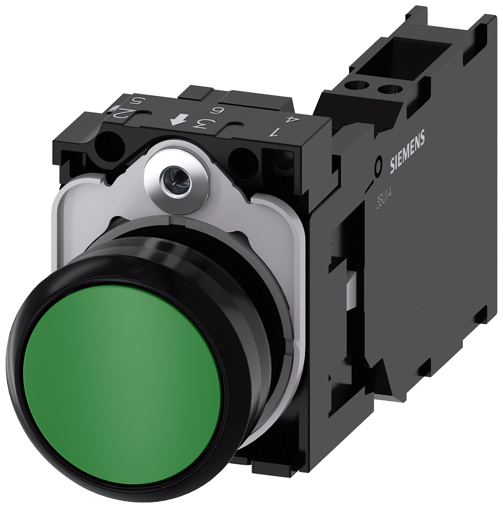 TASTER, ZELENI, 1NO+1NC, TRENUTNI KONTAKT, OPRUGA