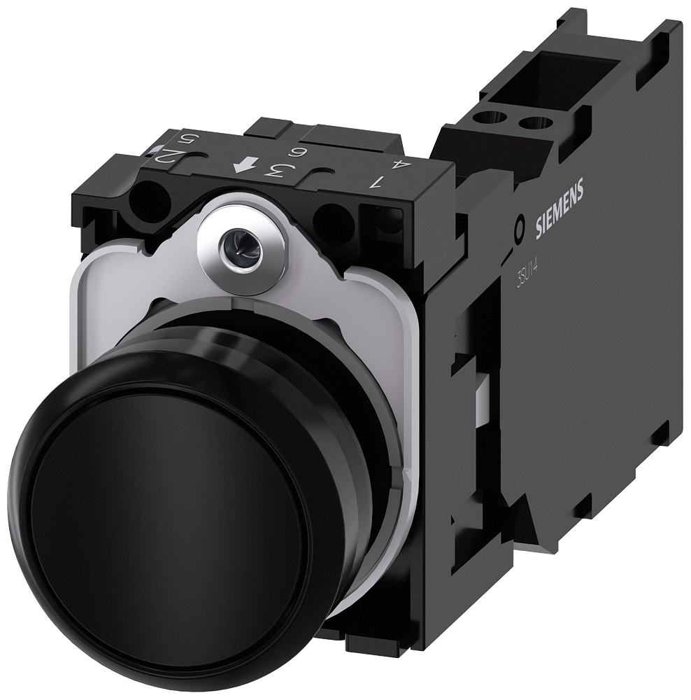 TASTER, CRNI, 1NO+1NC, TRENUTNI KONTAKT, OPRUGA