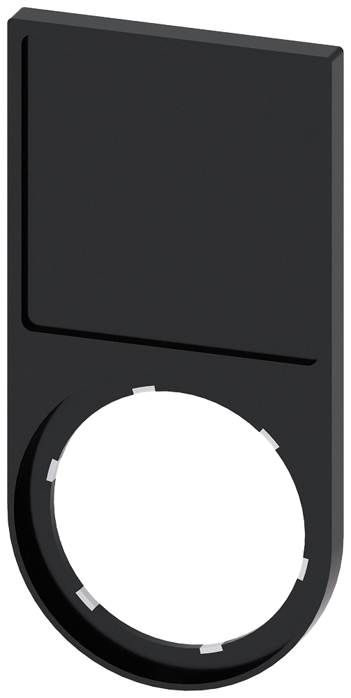 DRŽAČ ZA 1 OZNAKU, Ø22mm, POLUKRUŽNI, CRNI 27X27MM, SAMOLEPLJIVI (100KOM)