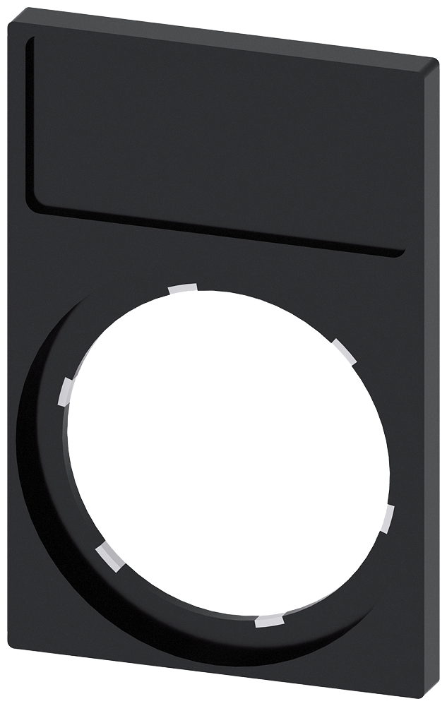 DRŽAČ ZA 1 OZNAKU, Ø22mm, KVADRATNI, CRNI 12.5X27MM, SAMOLEPLJIVI (100KOM)