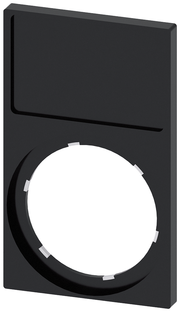 DRŽAČ ZA 1 OZNAKU, Ø22mm, KVADRATNI, CRNI 17.5X27MM, SAMOLEPLJIVI (100KOM)