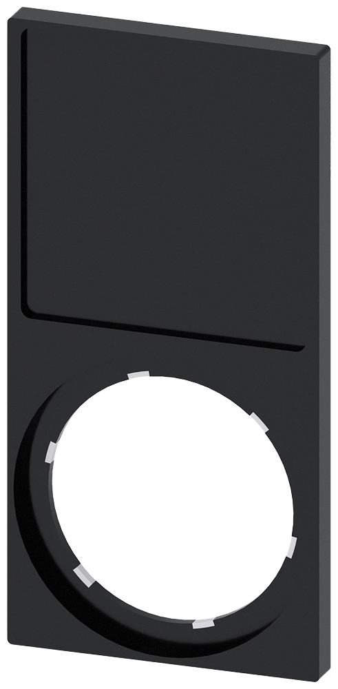 DRŽAČ ZA 1 OZNAKU, Ø22mm, KVADRATNI, CRNI 27X27MM, SAMOLEPLJIVI (100KOM)