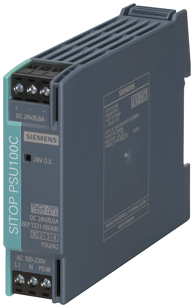 NAPAJANJE SITOP PSU100C, ULAZ: 100-230VAC (110-300VDC), IZLAZ: 24VDC/0.6A