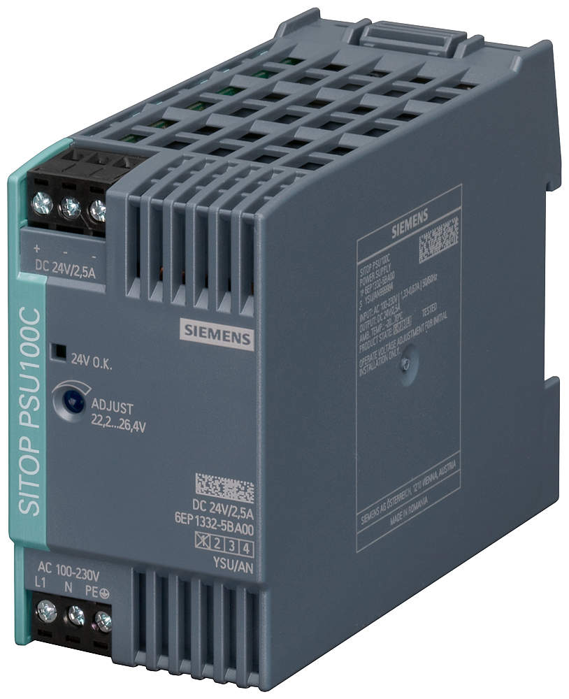 NAPAJANJE SITOP PSU100C, ULAZ: 120-230VAC (110-300VDC), IZLAZ: 24VDC/2.5A