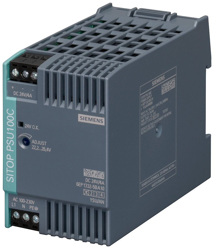 NAPAJANJE SITOP PSU100C, ULAZ: 120-230VAC (110-300VDC), IZLAZ: 24VDC/4A